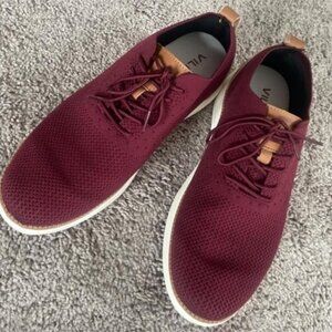 🆕VILOCY Men's Wine Red Casual Dress Oxfords Business Mesh Breathable Sneakers